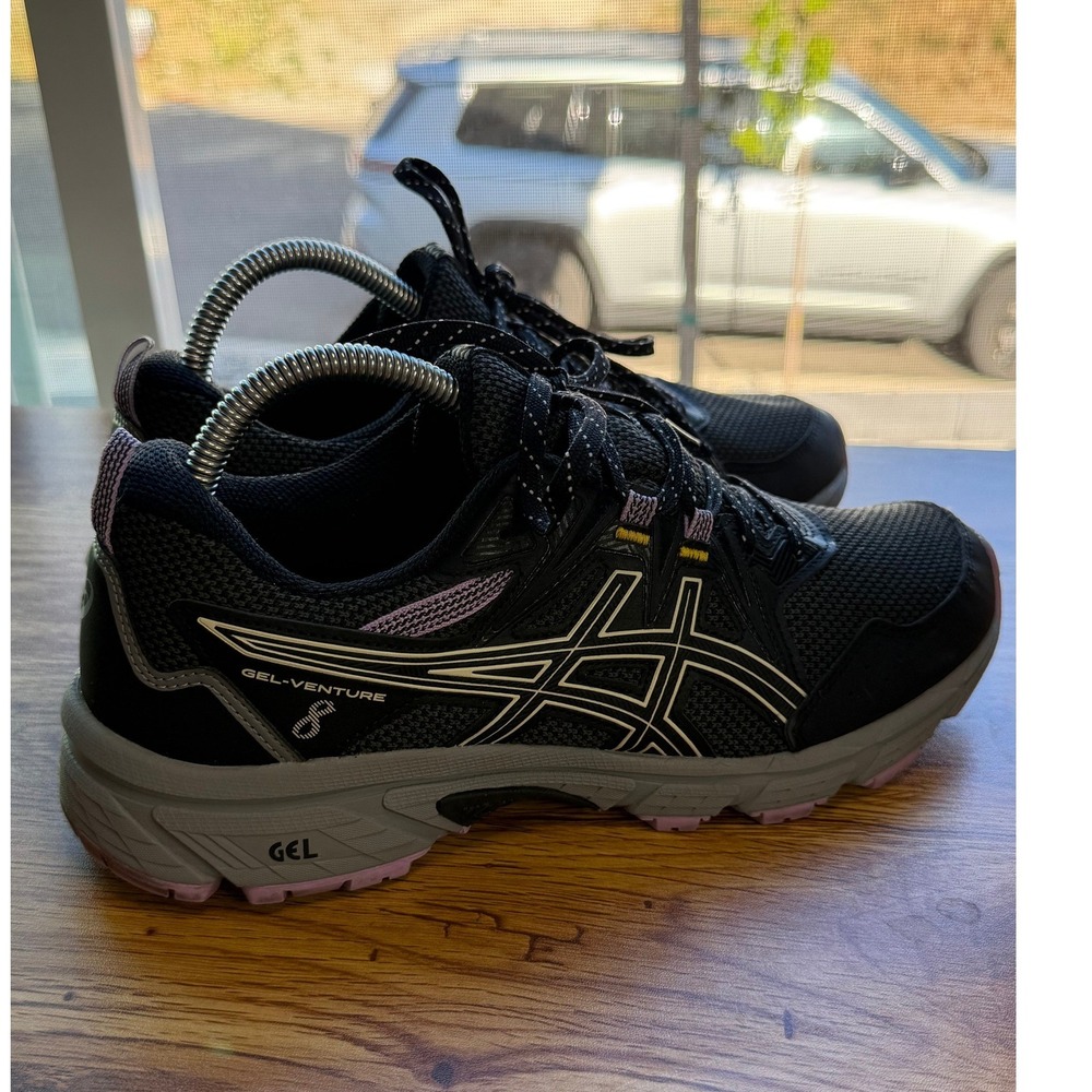 ASICS Gel-Venture 8 Women's Trail Running Shoes Black Rose Sz 9.5